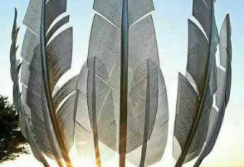 燈光羽毛雕塑 懸空餐飲店小品 商業(yè)街雕塑