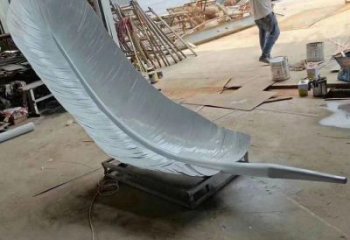 鍛造羽毛雕塑 懸空餐飲店小品 戶外雕塑