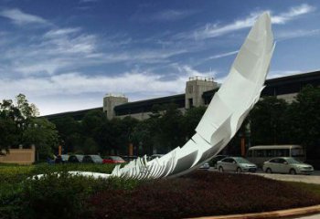 鏤空羽毛雕塑 噴水園林小品 住宅小區雕塑