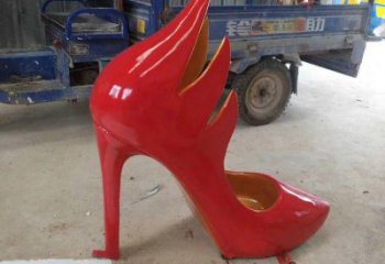 創(chuàng)意高跟鞋雕塑 啞光景觀小品 公園雕塑