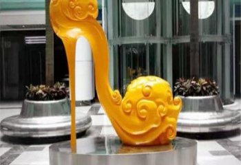 高跟鞋雕塑 烤漆大型擺件 博物館雕塑