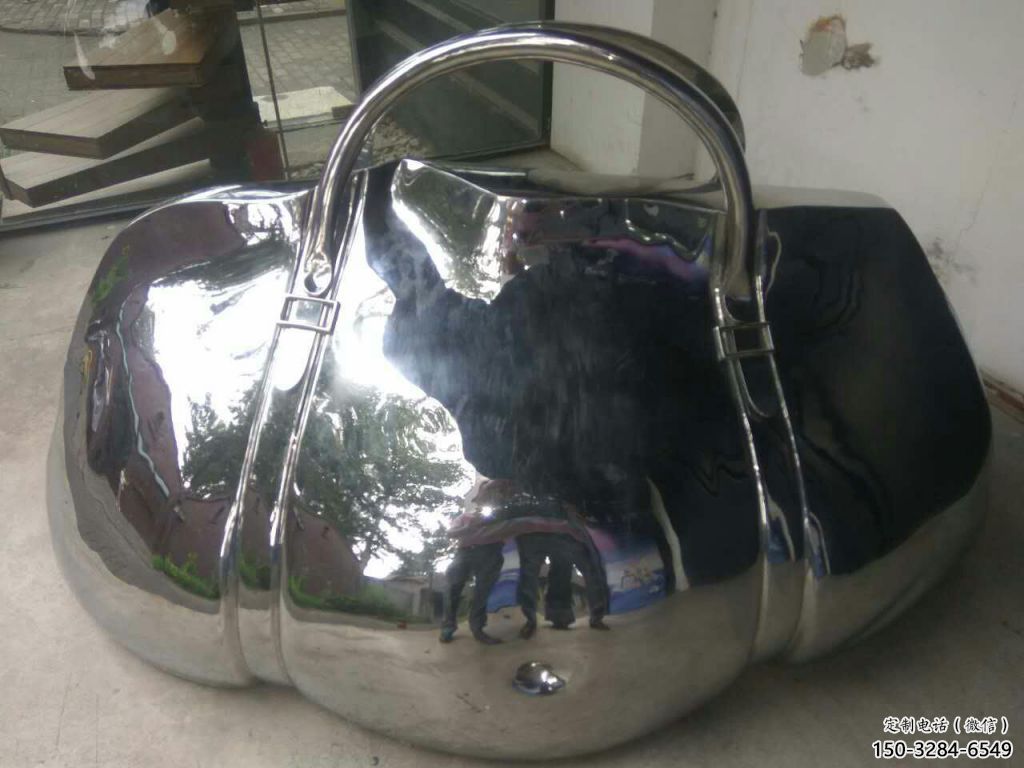 鋼管包包雕塑 異形噴水小品 農村雕塑