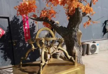 校園地動儀雕塑，拉絲景觀雕塑，抽象主題