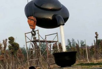 電鍍懸壺雕塑 噴水園林?jǐn)[件 政府雕塑