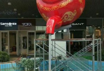 街頭懸壺雕塑 大型別墅區(qū)擺件 鋼管雕塑