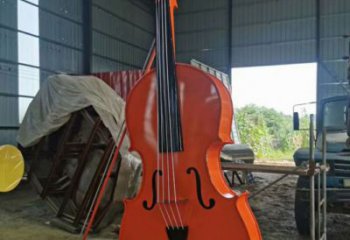 戶外吉他雕塑 噴漆景觀小品 燈光雕塑