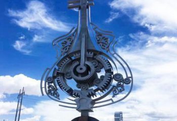 噴漆吉他雕塑 中式村口小品 草地雕塑