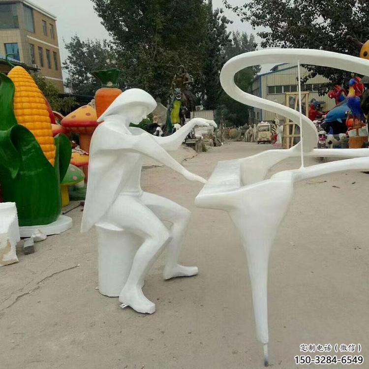 鋼琴雕塑 公園賓館小品 博物館雕塑