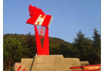 戶外國旗雕塑，戶外革命雕塑，烤漆工藝