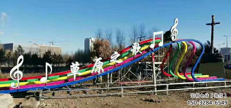 大門口音符雕塑 發光公園小品 仿真雕塑