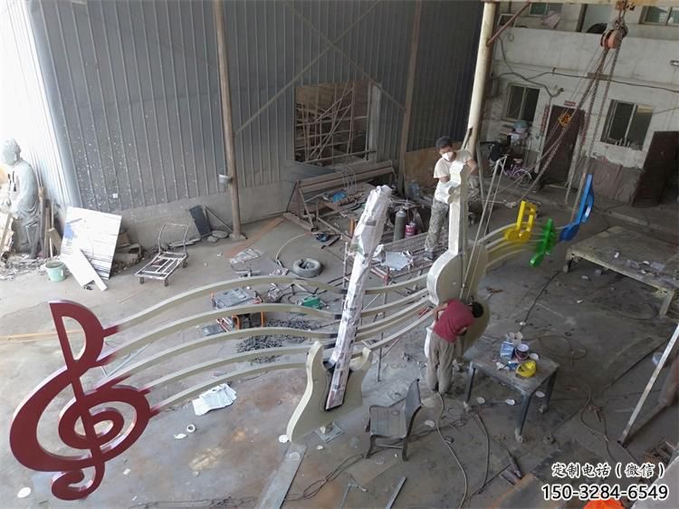 住宅小區(qū)音符雕塑 啞光景觀擺件 公園雕塑