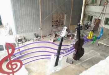 音符雕塑 電鍍現代小品 公園雕塑