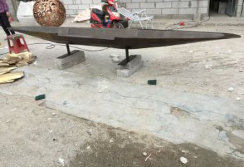 景觀(guān)船艇雕塑 烤漆大型小品 酒店雕塑