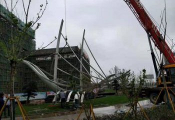 烤漆船艇雕塑 鋼管景觀(guān)小品 室內(nèi)雕塑