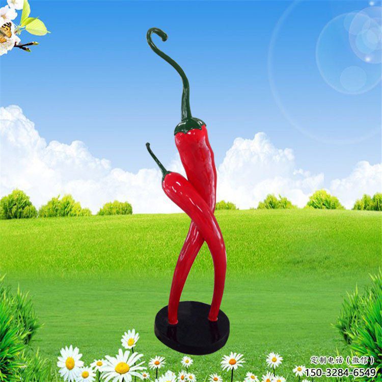大型辣椒雕塑 商業(yè)街廣場(chǎng)雕塑 蔬菜擺件