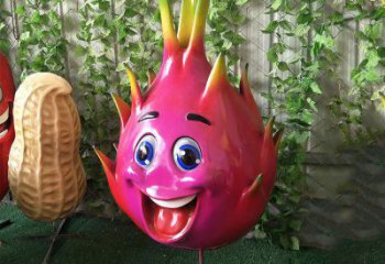 公園火龍果雕塑 酒店門口雕塑 彩繪擺件