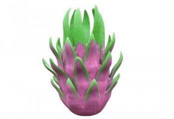 田間火龍果雕塑 彩繪仿真雕塑 園林擺件