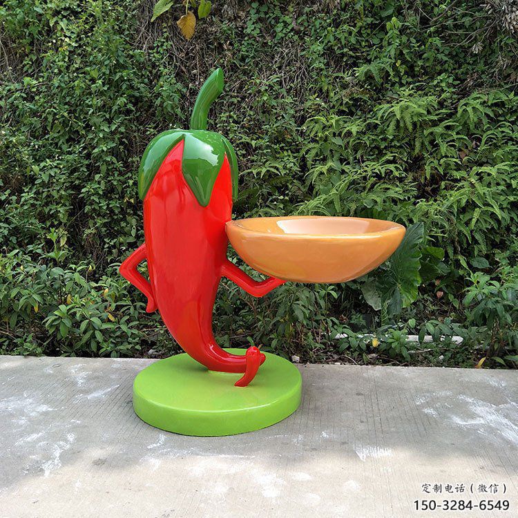 田間辣椒雕塑 彩繪仿真雕塑 園林擺件