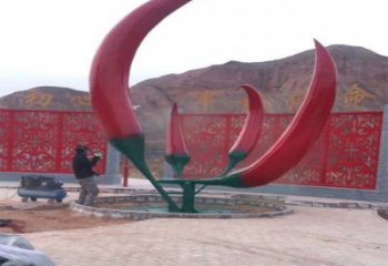 門(mén)口辣椒雕塑 售樓處仿真雕塑 彩繪小品