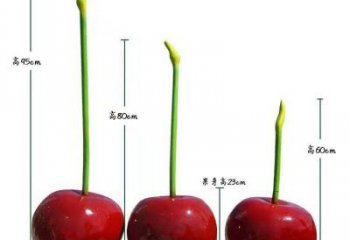 鋼管櫻桃雕塑 異形水果雕塑 農(nóng)村雕塑