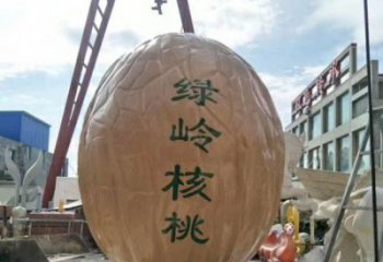 鏤空核桃雕塑 廣場(chǎng)水果雕塑 門口小品