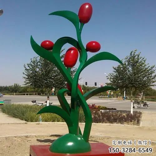 大型紅棗雕塑 步行街瓜果雕塑 仿真擺件