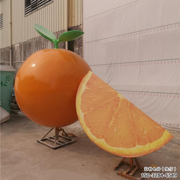 檸檬雕塑，水果仿真擺件，公園廣場雕塑 (11)