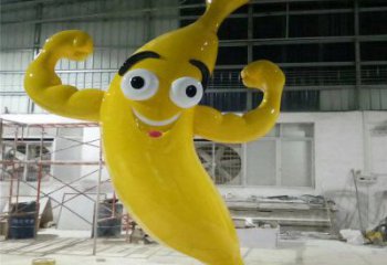 田間香蕉雕塑 彩繪仿真雕塑 園林?jǐn)[件