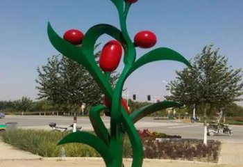 彩繪紅棗雕塑 仿真雕塑 步行街?jǐn)[件