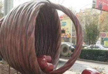 現代紅棗雕塑 大型別墅區擺件 博物館雕塑