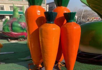 創(chuàng)意胡蘿卜雕塑 啞光景觀蔬菜雕塑 公園雕塑