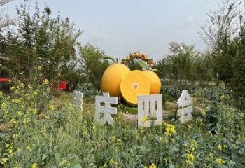 檸檬雕塑，水果仿真擺件，公園廣場雕塑 (7)