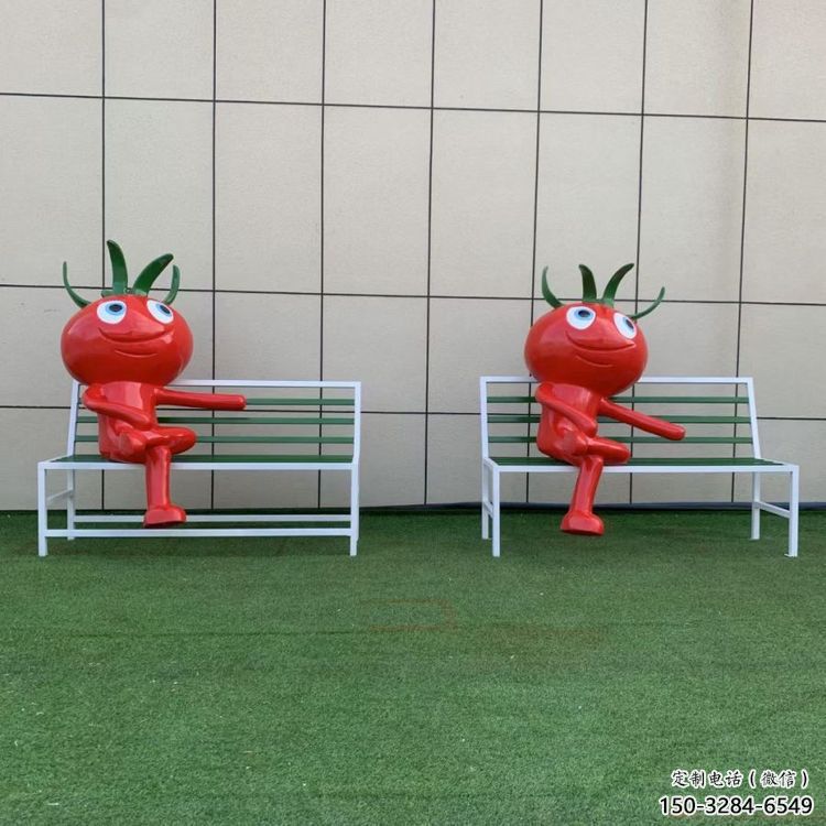 彩繪番茄雕塑 大型城市雕塑 商業(yè)街?jǐn)[件