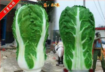 仿真白菜雕塑 店門(mén)口園林雕塑 果蔬小品