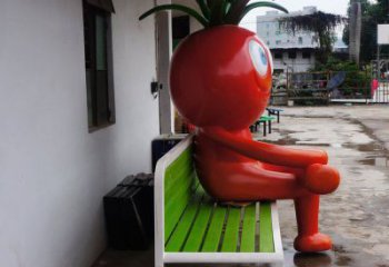 仿真番茄雕塑 店門(mén)口園林雕塑 蔬菜小品