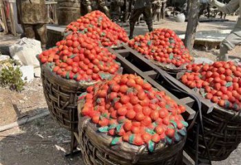 楊梅雕塑，水果仿真擺件，戶外景觀雕塑 (4)