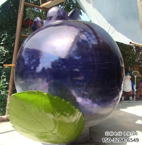 彩繪藍莓雕塑 仿真雕塑 步行街擺件