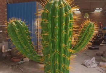 酒店仙人掌雕塑 景觀美陳花卉雕塑 現(xiàn)代植物雕塑