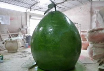 別墅區柚子雕塑 大型別墅區水果雕塑 仿真果蔬雕塑
