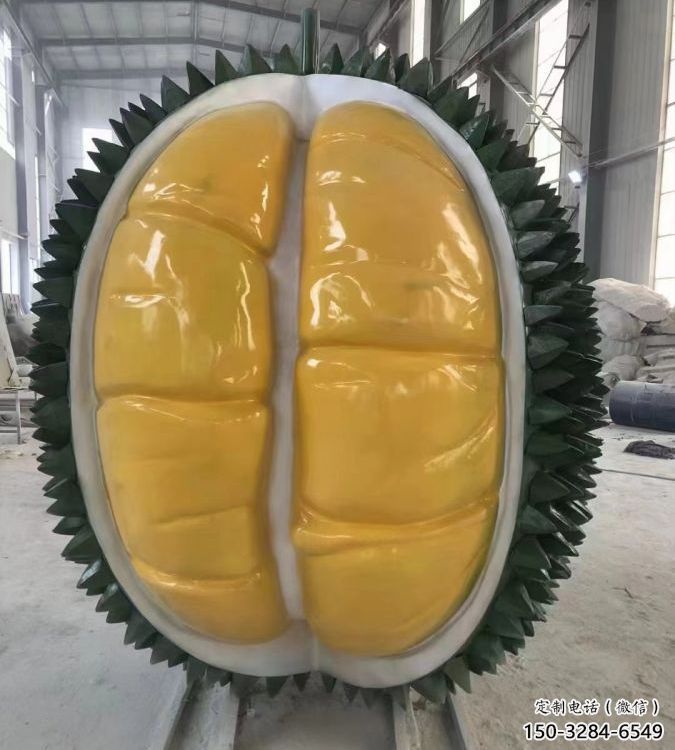 幾何榴蓮雕塑 發(fā)光公園果蔬雕塑 大門口水果雕塑