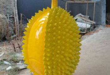 抽象榴蓮雕塑 啞光果蔬雕塑 室內(nèi)水果雕塑