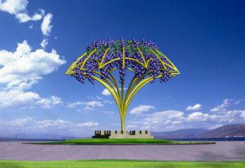 街道葡萄雕塑 現代景觀水果雕塑 彩繪果蔬雕塑