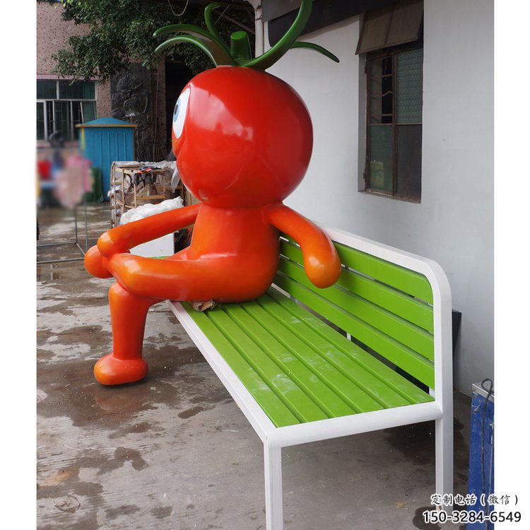創(chuàng)意西紅柿雕塑 步行街店門(mén)口雕塑 果蔬小品