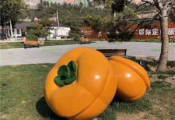 室內柿子雕塑 仿真景觀水果雕塑 大型果蔬雕塑