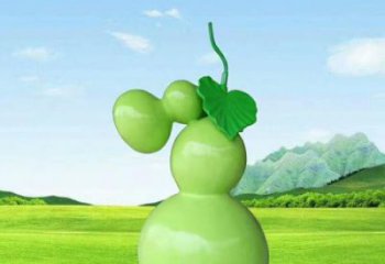 彩繪葫蘆雕塑 仿真雕塑 步行街擺件