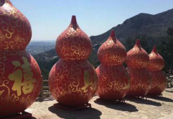 大門(mén)口葫蘆雕塑 發(fā)光公園雕塑 仿真植物雕塑