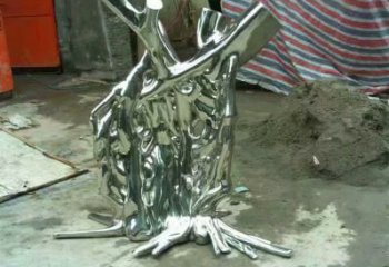 現(xiàn)代樹樁雕塑 大型別墅區(qū)大樹雕塑鏡面館植物雕塑