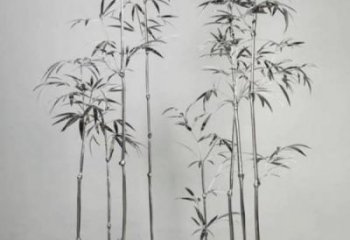 景觀竹子雕塑 剪影竹類雕塑 商業(yè)街植物雕塑