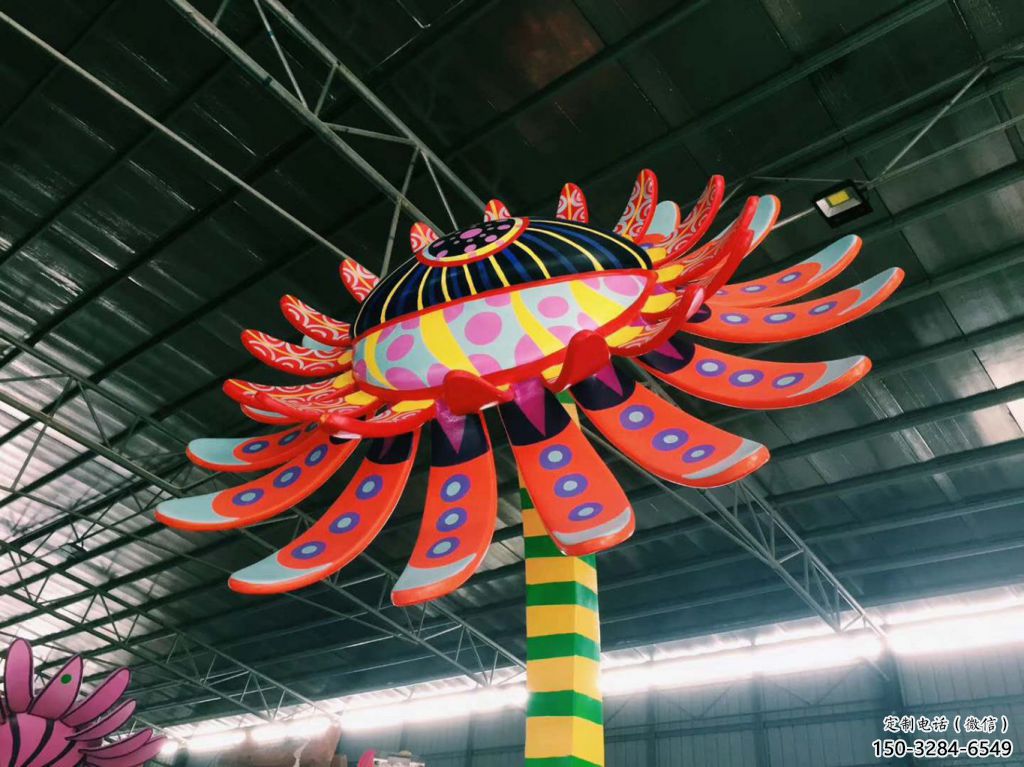 園林向日葵雕塑 大型花卉雕塑 中式花朵雕塑