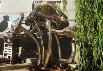 酒店荷葉雕塑 景觀美陳植物雕塑 現(xiàn)代花卉雕塑